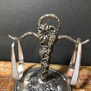 NWOT Silver large loops